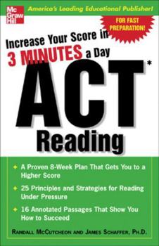 Paperback Increase Your Score in 3 Minutes a Day: ACT Reading Book