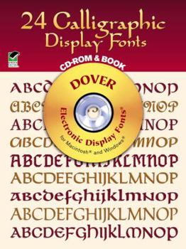 Paperback 24 Calligraphic Display Fonts CD-ROM and Book (Dover Electronic Clip Art) [Slovene] Book