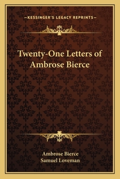Paperback Twenty-One Letters of Ambrose Bierce Book
