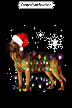 Paperback Composition Notebook: Christmas Lights Bloodhound Dog Journal/Notebook Blank Lined Ruled 6x9 100 Pages Book