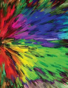 Paperback Multicolor Abstract Notebook: 8.5 X 11 202 College Ruled Pages Book