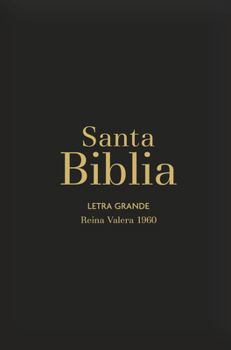 Leather Bound Biblia Rvr60 Letra Grande/Tamaño Manual - Negro Vinilo (Bible Rvr60 Lp/Pocket Size - Black Gloss) [Spanish] Book