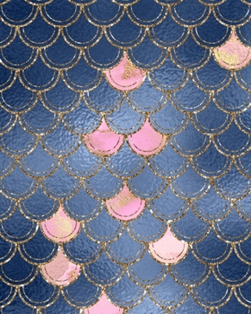 Blush and Navy Mermaid Scales Composition Notebook - Large Unruled Notebook - 8x10 Blank Notebook (Softcover Journal / Notebook / Sketchbook / Diary)