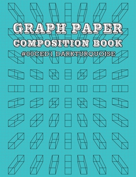Graph Paper and Lined Paper Notebook For Math and Science Composition Notebooks For Students Teachers - 8.5" x 11" Quad Ruled 5 Squares Per Inch - HTML Color Name - Dark Turquoise