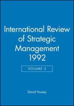 Hardcover International Review of Strategic Management 1992, Volume 3 Book