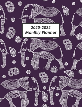 2020-2022 Monthly Planner: Elephant Cover | Three Year 36-Month Planner With Holiday List