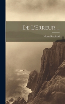 Hardcover De L'Erreur ... [French] Book
