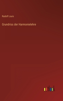 Hardcover Grundriss der Harmonielehre [German] Book