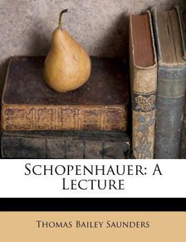 Paperback Schopenhauer: A Lecture Book
