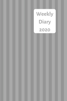Weekly Diary: 6x9 week to a page diary planner. 12 months monthly planner, weekly diary & lined paper note pages. Perfect for teachers, students and small business owners. Grey stripe design