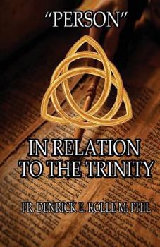 Paperback "Person" In Relation to The Trinity Book