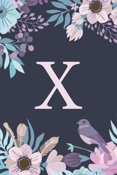 X: Monogrammed Undated Daily Planner For 100 Days - Includes To Do Lists, Appointments & Times Section, Gratitude And Health Section, Meal And Water Tracker