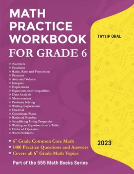 Paperback Math Practice Workbook For Grade 6: 6th Grade Common Core Math Book