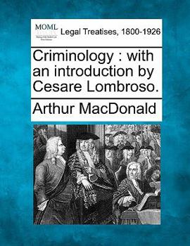Paperback Criminology: With an Introduction by Cesare Lombroso. Book