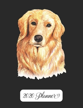 2020 Planner: Yearly Planner - Weekly & Monthly Planner Schedule Agenda with Password Tracker, Budget Tracker, Monthly Snapshot, Priorities, Goals -  8.5" x 11" - Golden Retriever Dog