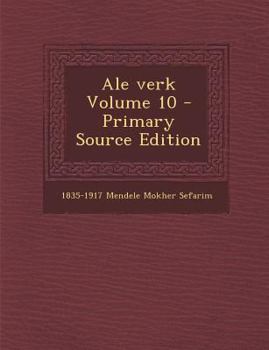 Paperback Ale Verk Volume 10 - Primary Source Edition [Yiddish] Book