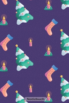 Notizbuch: Weihnachtskerzen 110 Seiten  Journal liniertes Papier | glänzendes Softcover | Notizbuch, Schreibheft, Geschenkidee (German Edition)