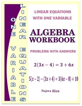 Paperback Algebra Workbook Linear Equations With One Variable Book