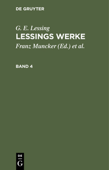 Hardcover G. E. Lessing: Lessings Werke. Band 4 [German] Book