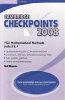 Paperback Cambridge Checkpoints Vce Mathematical Methods Units 3 and 4 2008 Book