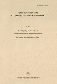 Paperback Zu Fragen Der Strahlmittelprüfung [German] Book
