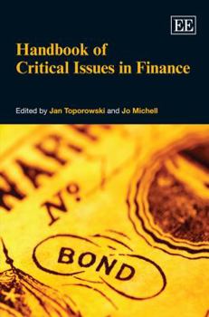 Hardcover Handbook of Critical Issues in Finance Book
