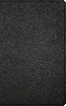Leather Bound CSB Single-Column Personal Size Reference Bible, Holman Handcrafted Collection, Black Premium Goatskin Book