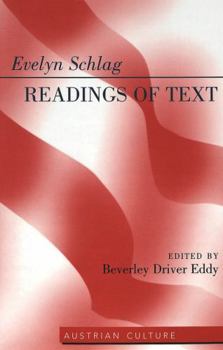 Hardcover Evelyn Schlag: Readings of Text [German] Book