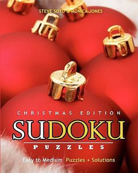 Paperback SUDOKU Puzzles - Christmas Edition, Easy to Medium: Puzzles + Solutions Book