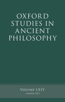 Hardcover Oxford Studies in Ancient Philosophy, Volume 64 Book