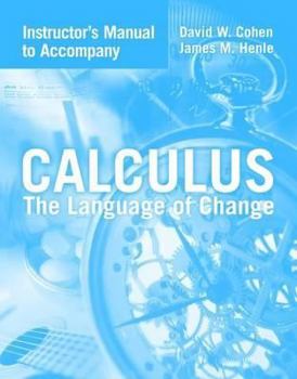 Paperback Im- Calculus Instructor's Manual Book