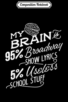 Paperback Composition Notebook: Fun Drama Actor Actress Gifts My Brain Is 95% Broadway Journal/Notebook Blank Lined Ruled 6x9 100 Pages Book