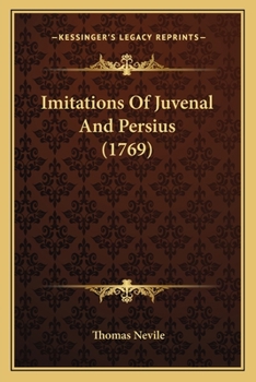 Paperback Imitations Of Juvenal And Persius (1769) Book