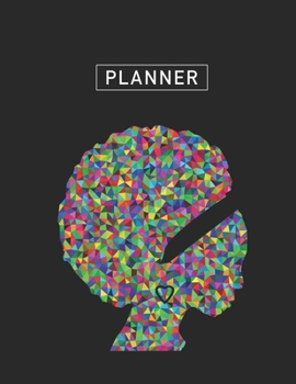 Planner: Black Afro Woman 2 Year Weekly Planning Organizer | 2020 - 2021 | January 20 - December 21 | Writing Notebook | Productive Datebook Calendar Schedule | Plan Days, Set Goals & Get Stuff Done