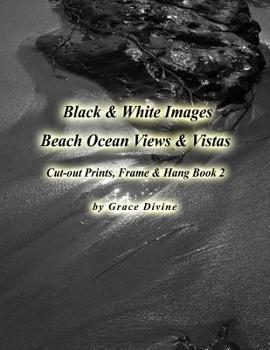 Paperback Black & White Beach Ocean Views & Vistas Cut-out Prints, Frame & Hang Book 2 Book