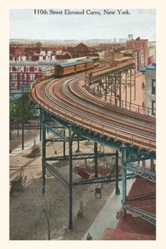 Paperback Vintage Journal Elevated Train, 110th Street, New York City Book