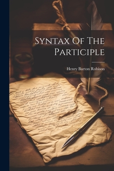 Paperback Syntax Of The Participle Book