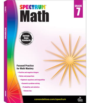 Paperback Spectrum Math Workbook, Grade 7: Volume 8 Book