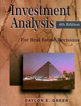 Paperback Investment Analysis for Real Estate Decisions Book