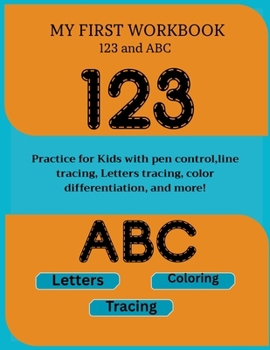 Paperback My First ABC and 123 Tracing Workbook Book