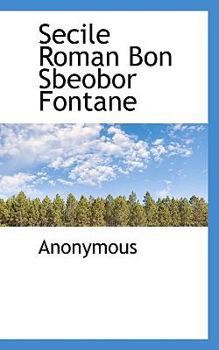Paperback Secile Roman Bon Sbeobor Fontane Book
