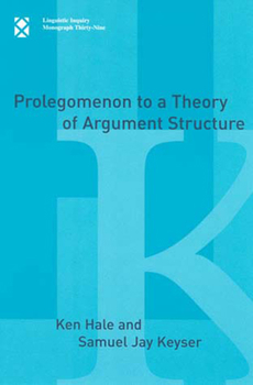 Paperback Prolegomenon to a Theory of Argument Structure Book