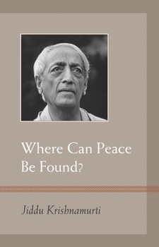 Paperback Where Can Peace Be Found? Book