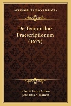 Paperback De Temporibus Praescriptionum (1679) [Latin] Book