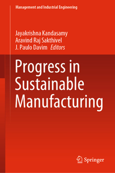 Hardcover Progress in Sustainable Manufacturing Book