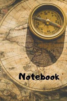 Paperback Notebook: Notebook / Travel Diary with Map or Landscape Cover - Wide Ruled Line Paper Book