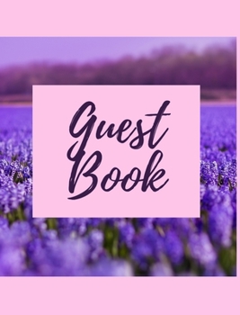 Hardcover Guest Book - Lavender Field Book