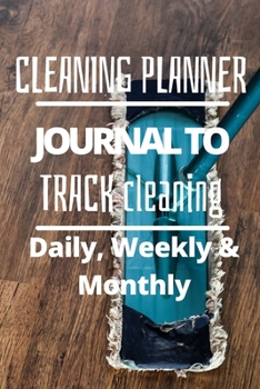 Paperback Daily, Weekly and Monthly Cleaning Planner Book