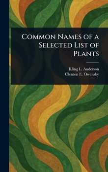 Hardcover Common Names of a Selected List of Plants Book