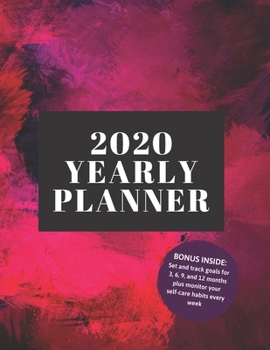 Paperback 2020 Yearly Planner: 8.5x11" Yearly Self-Care and Goal Tracking Yearly Planner (passion and mystique) Book